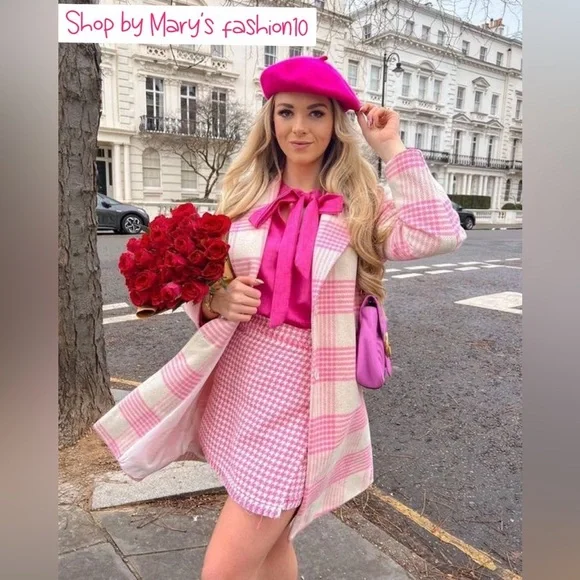 NWT Zara Fuchsia Pink Wool Beret - Picture 6 of 16